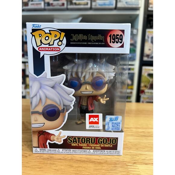 OFFICIAL CON STICKER LE Satoru Gojo Beach Outfit Funko Pop #1959 Jujutsu Kaisen - Picture 1 of 6